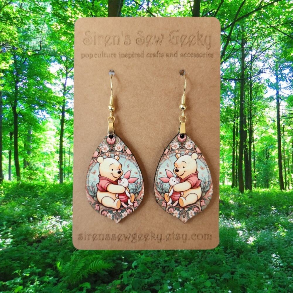 Winnie the Pooh and Piglet Earrings Disney